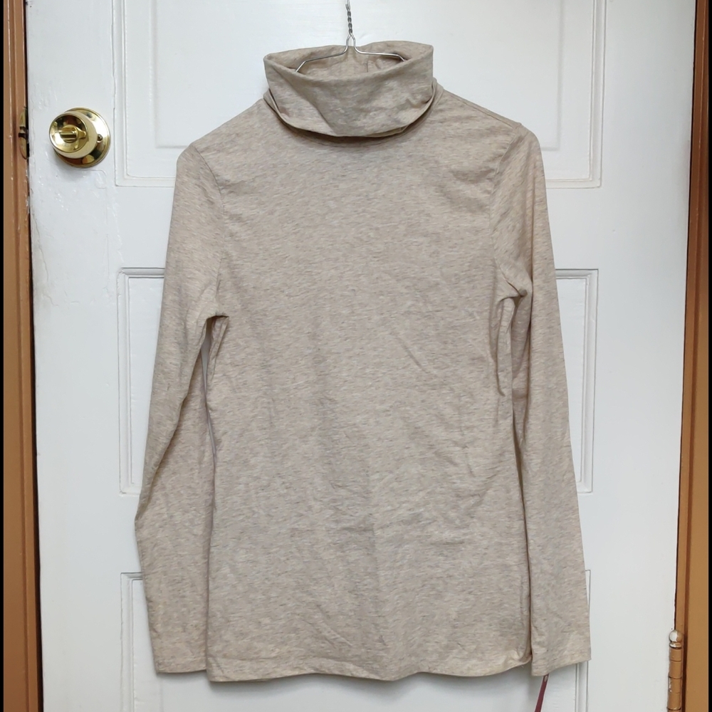 NWT Cream beige turtleneck top
